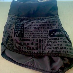 Lululemon speed shorts